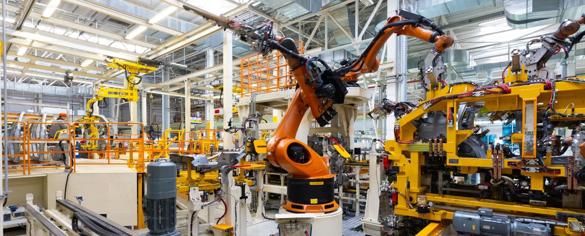 Robotické rameno na automotive assembly line
